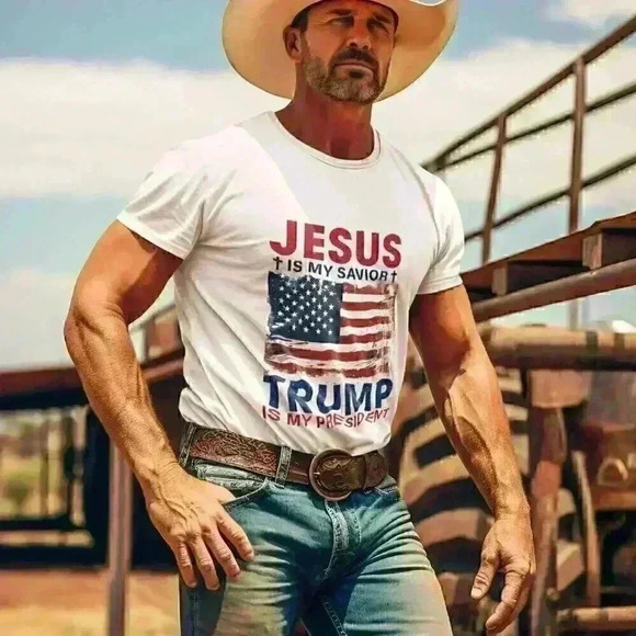 unisex trump /jesus Bold Patriotic Statement Apparel" - Picture 2 of 2